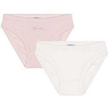 Petit Bateau Pack de 2 Culottes Rayées Vieux Rose 2A