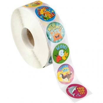 Rouleau de 500 autocollants motivants