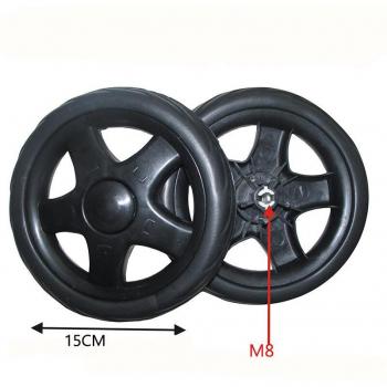 Roues à roulettes en caoutchouc mousse Uxcell pour chariots d'épicerie, 6.5 pouces, assortiment de couleurs (clair/rose/brun/rouge/ble