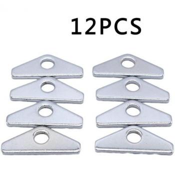 12 Pcs Chrome Valve Cover Mini Tabs for Ford Small Block 289 302 351W