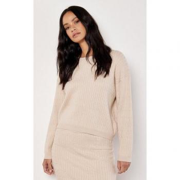 Apricot Batwing Jumper mit feinem Kabelstrick