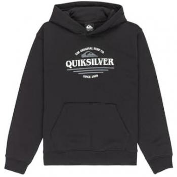 Grafica Kids Quiksilver Felpa Con Cappuccio Nero