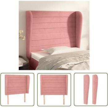 Tête de Lit Élégance Rose 103x23x118/128 cm en Velours