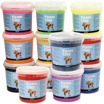 Foam Clay Assortment, 560g, 12 Different Colors
