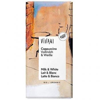Chocolate ecológico con leche y cappuccino. 100g. VIVANI