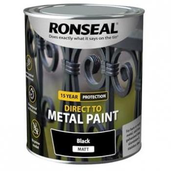 Direct to Metal Paint Black Matt 750ml RSLDTMBM750