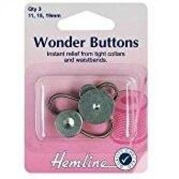 Hemline's 3-Piece Metal Collar & Waistband Expander Set (11mm, 15mm, 19mm)