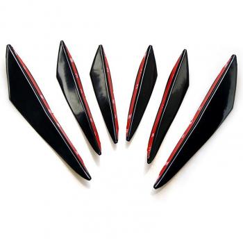 6pcs Front Bumper Lip Decoration Splitter Fins