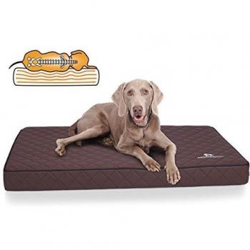 Knuffelwuff Juna Orthopädische Hundematte in braun, laser-gesteppt, XXXL