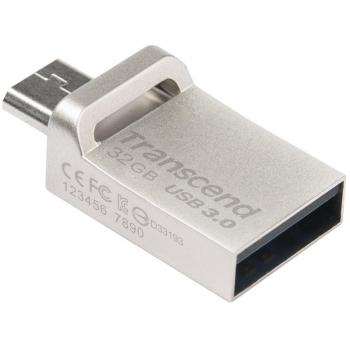 Transcend JetFlash 880 32GB Micro‑USB & USB‑C Drive
