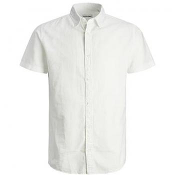 Camisa de algodón ligero Jack & Jones, manga corta y cuello redondo