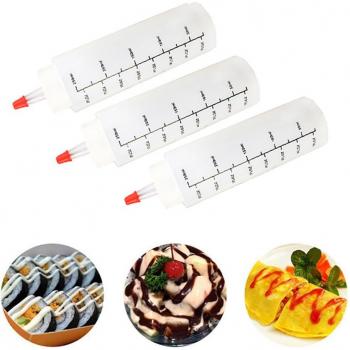 SEAAN 5pcs 250ml Squeezable Bottles with Leak-Proof Cap