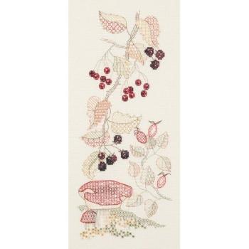 Herbst‑Kreuzstich‑Set von Bothy Threads: Paneele 13×29 cm, Zählmuster DWSP03