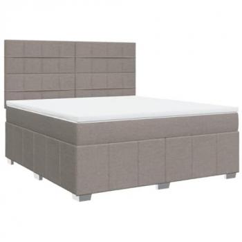 Canapé-lit en tissu taupe 180×200 cm – Sommier à lattes