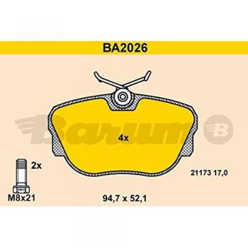 Barum BA2026 Kit pastiglie freni
