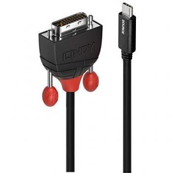 LINDY 0.5m USB Type C to DVI Converter Cable