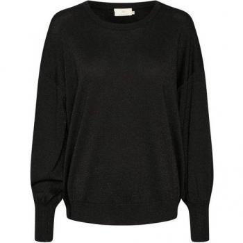 O‑Neck Strickpullover „KAFFE Regina“ – Schwarz, M