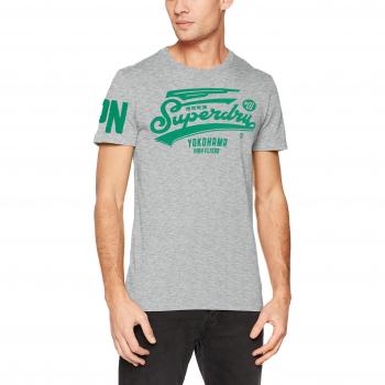 Superdry Herren T-Shirt Retro High Flyers Tee, Grau, Small
