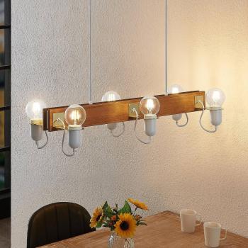 Suspension blanche Lucande Becky, 6 lampes