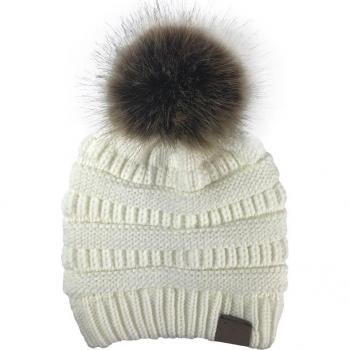 Gorro de punto invernal para mujer con diseño de calavera
