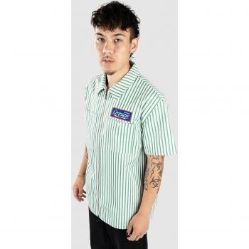 Empyre Glen Camicia Verde a Righe con Cerniera