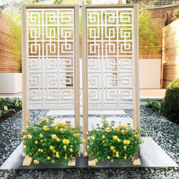Separè Thai – Biombo Autoprotado 70x190 cm en Madera/PVC (Blanco Interior)