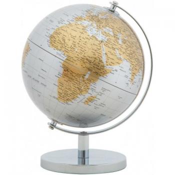 Globo Artigianale Dmora – Metallo & Plastica Argento 20 × 20 × 28 cm