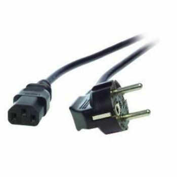 Schutzkontakt‑Kabel 90°-C13 180° – 5 m, 3x1,00 mm², Schwarz