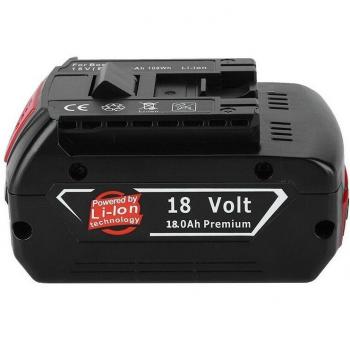 Batterie de rechange 18 V 18000 mAh pour Bosch – batterie portable BAT609 avec indicateur LED et chargeur 3 A