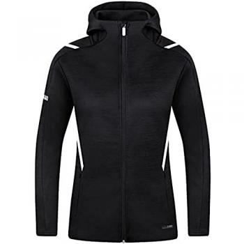 JAKO Damen Kapuzenfreizeitjacke Challenge Schwarz 44