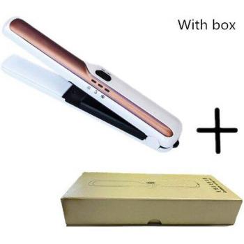 2-in-1 Cordless Hair Straightener and Curler USB Flat Iron