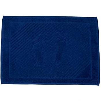 Classic Blue Footprint Cotton Bath Mat 50x70 cm