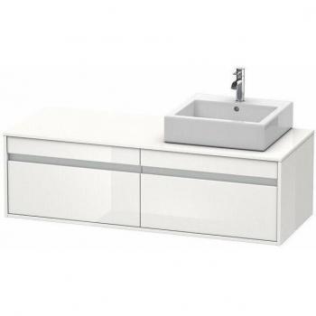 Duravit Ketho Découpage à Gauche – Meuble Sous‑Vasque 140 × 55 × 42,6 cm en Taupe