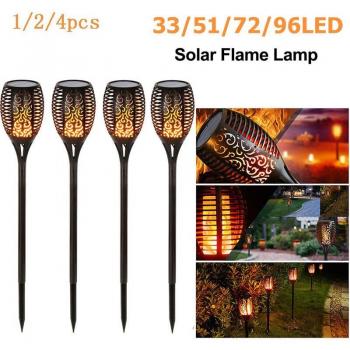 Lámpara de Llama Solar de Alta Durabilidad IP65, Impermeable, LED