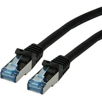 1m Black Cat 6A S/FTP Ethernet Patch Cable