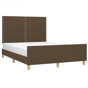 VidaXL Bettgestell 140x190 cm Dunkelbraun ohne Matratze