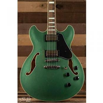 Ibanez Artcore AS73 Electric Guitar, Bound Rosewood Fretboard, Olive Metallic