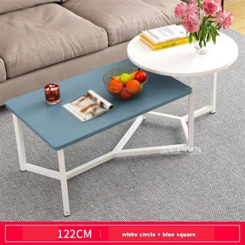 Modern Simple Steel Frame 2-in-1 Round Coffee Table