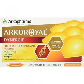 Arkoruche Roy Dynergie Ginseng Gelée Royale Propolis 20 Ampoules 15 ml