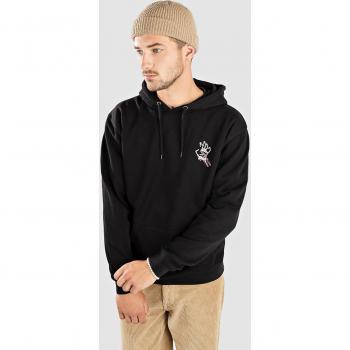 Santa Cruz Hoodie Bone Hand Cruz Color Negro