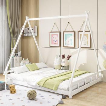 Hochbett „Familienkomfort“ 140 × 200 cm Massivholz – Kinder