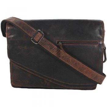 Greenland Nature Montana 35 cm Brown Leather Shoulder Bag