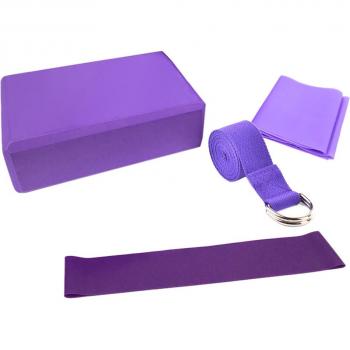 Lixada Yoga Ball Set with Resistance Loop and Blocks