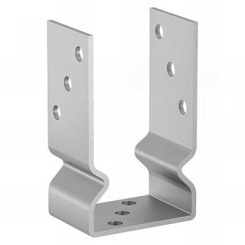 Fixtout Embase Poteau U Support Zingué – 141 × 150 × 60 × 4,0 mm