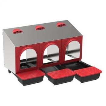 Nido per Galline Galvanizzato 3 compartimenti 78 x 45 x 48 cm
