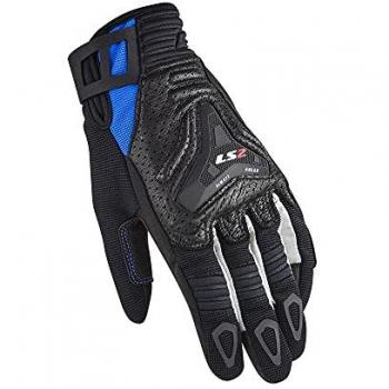 Gants de moto pour femmes LS2 All Terrain perforés Noir Bleu XS