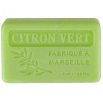 Sapone profumato di Marsiglia con burro di karité al lime 100g verde