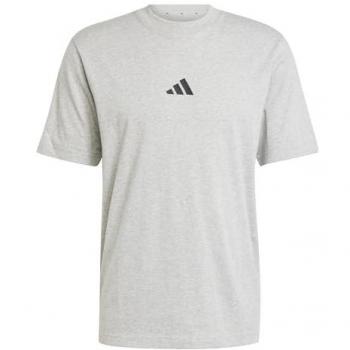 Adidas Grey Dark Essentials Small Logo T-Shirt