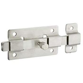 Targette pêne plat 75mm en inox pour meubles