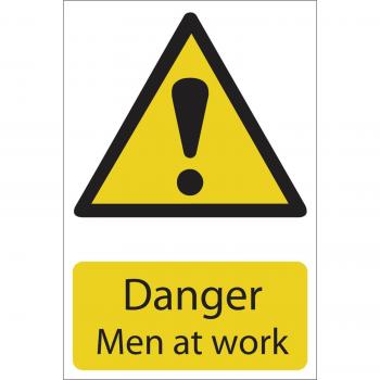 Draper Danger Men At Work Sign 200mm x 300mm Standard